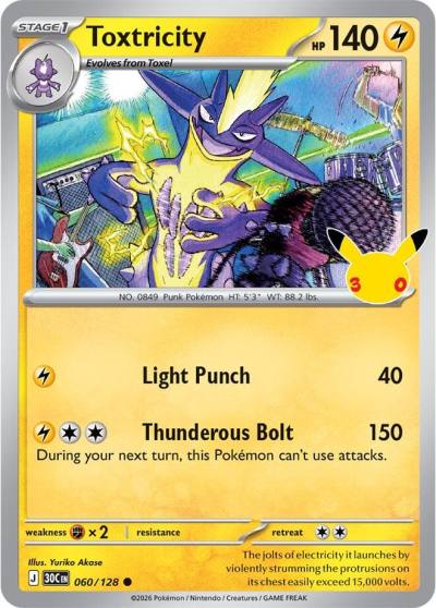 Toxtricity 60/128 30th Celebration Pokemon card