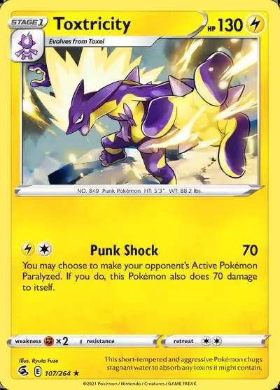 Toxtricity 107/264 Fusion Strike Pokemon card