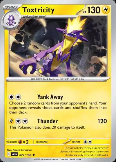 Toxtricity 72/198 Scarlet & Violet Pokemon card