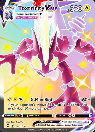 Toxtricity VMAX SV113/122 Shining Fates Shiny Vault Pokemon card
