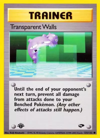 Transparent Walls 125/132 Gym Challenge Pokemon card