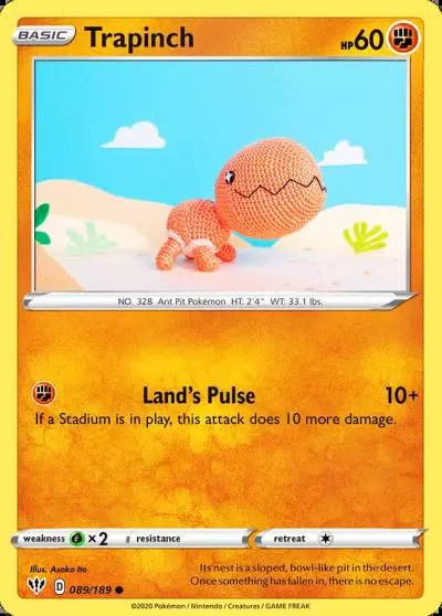 Trapinch 89/189 Darkness Ablaze Pokemon card