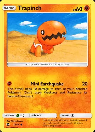 Trapinch 32/70 Dragon Majesty Pokemon card