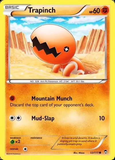 Trapinch 53/111 Furious Fists Pokemon card