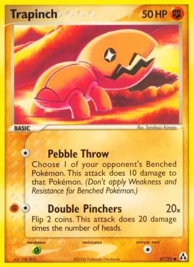 Trapinch 67/92 Legend Maker Pokemon card