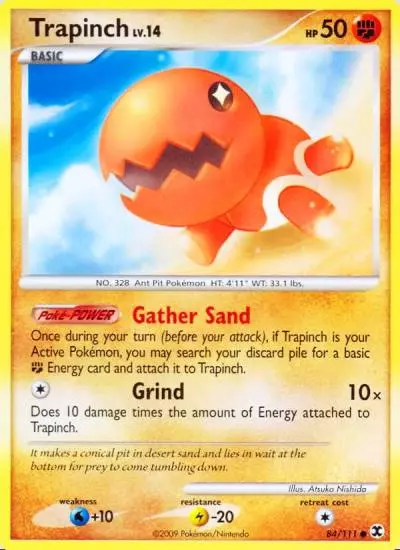 Trapinch 84/111 Rising Rivals Pokemon card