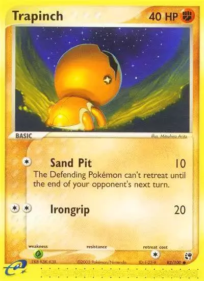 Trapinch 82/100 Sandstorm Pokemon card