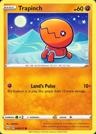 Trapinch 40/72 Shining Fates Pokemon card