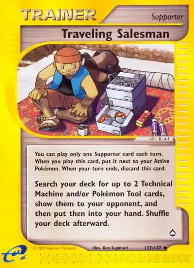 Traveling Salesman 137/147 Aquapolis Pokemon card