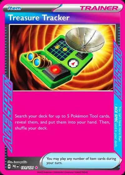Treasure Tracker 131/131 Prismatic Evolutions Pokemon card