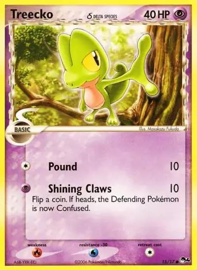 Treecko δ 15/17 POP Series 4 Pokemon card
