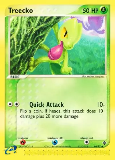 Treecko 80/97 Dragon Pokemon card