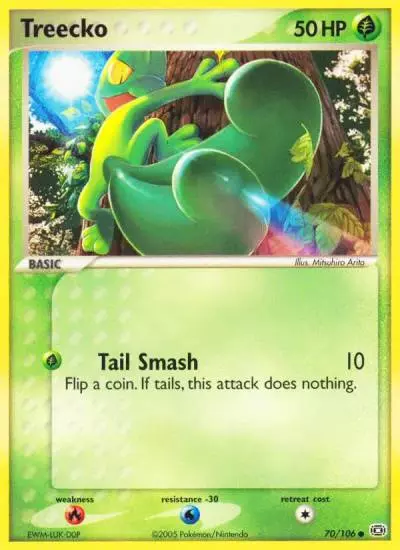 Treecko 70/106 Emerald Pokemon card