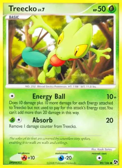 Treecko 90/106 Great Encounters Pokemon card