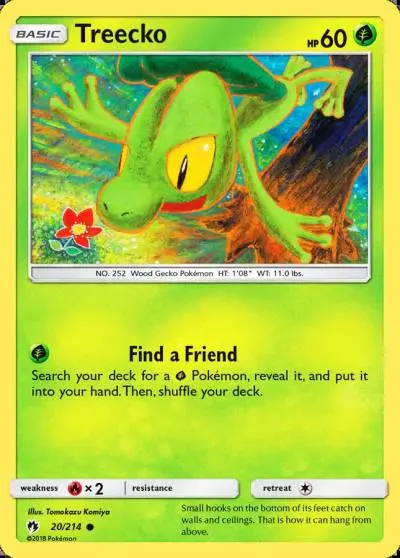 Treecko 20/214 Lost Thunder Pokemon card