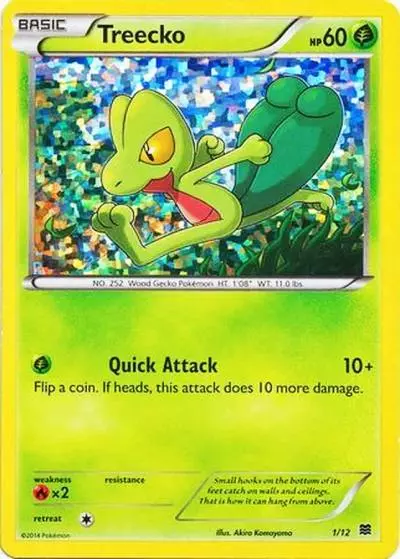 Treecko 1/12 McDonald's Collection 2015 Pokemon card