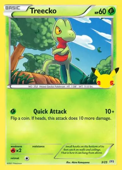 Treecko 3/25 McDonald's Collection 2021 Pokemon card