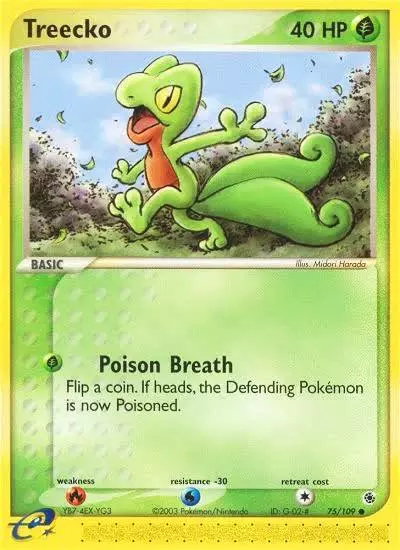 Treecko 75/109 Ruby & Sapphire Pokemon card