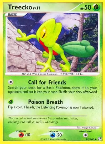 Treecko 79/100 Stormfront Pokemon card