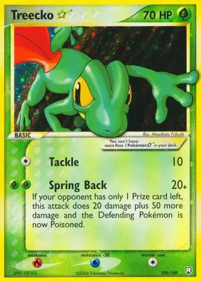 Treecko ★ 109/109 Team Rocket Returns Pokemon card