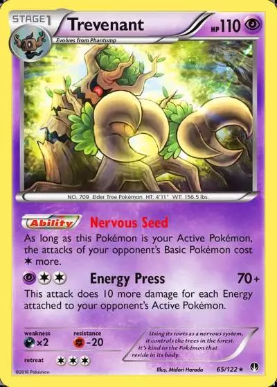 Trevenant 65/122 BREAKpoint Pokemon card