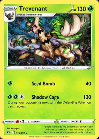 Trevenant 15/192 Rebel Clash Pokemon card