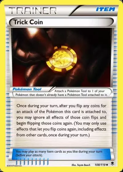 Trick Coin 108/119 Phantom Forces Pokemon card
