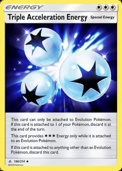 Triple Acceleration Energy 190/214 Unbroken Bonds Pokemon card