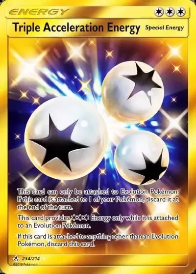 Triple Acceleration Energy 234/214 Unbroken Bonds Pokemon card