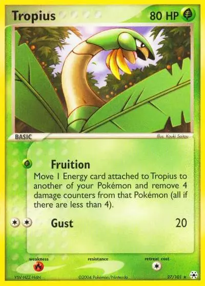 Tropius 27/101 Hidden Legends Pokemon card