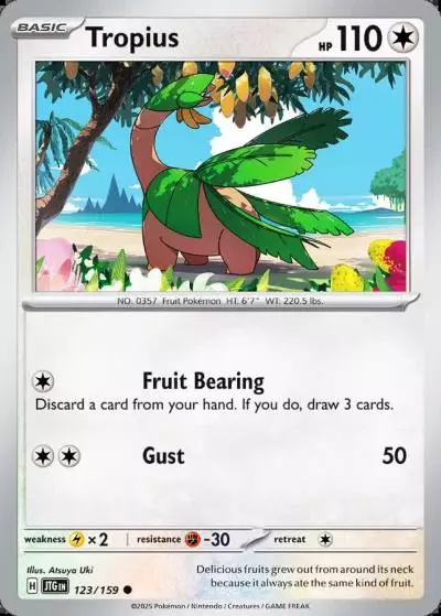 Tropius 123/159 Journey Together Pokemon card