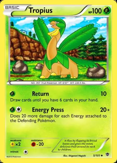Tropius 5/101 Plasma Blast Pokemon card