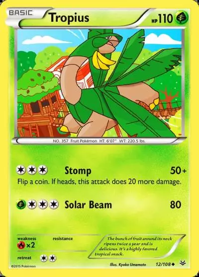 Tropius 12/108 Roaring Skies Pokemon card