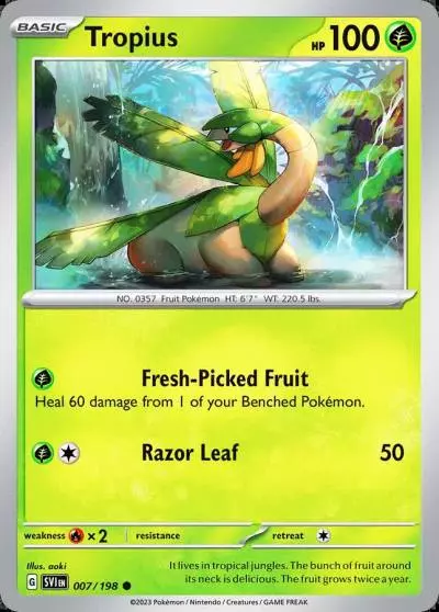 Tropius 7/198 Scarlet & Violet Pokemon card