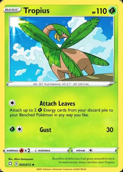 Tropius 5/72 Shining Fates Pokemon card
