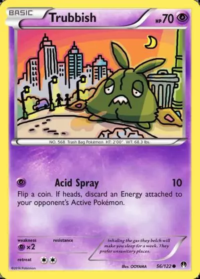 Trubbish 56/122 BREAKpoint Pokemon card