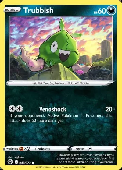 Trubbish 43/73 Champion's Path Pokemon card