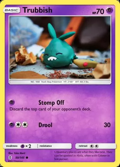 Trubbish 50/145 Guardians Rising Pokemon card
