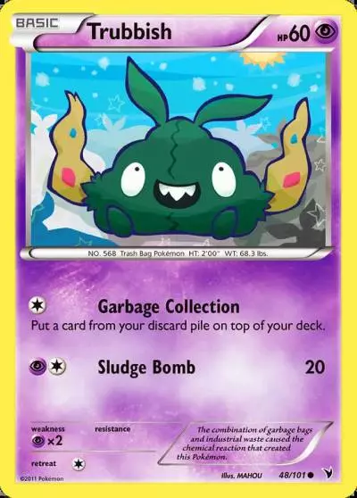 Trubbish 48/101 Noble Victories Pokemon card