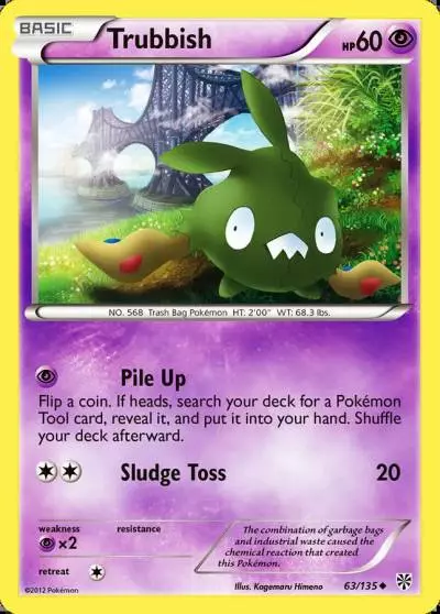 Trubbish 63/135 Plasma Storm Pokemon card
