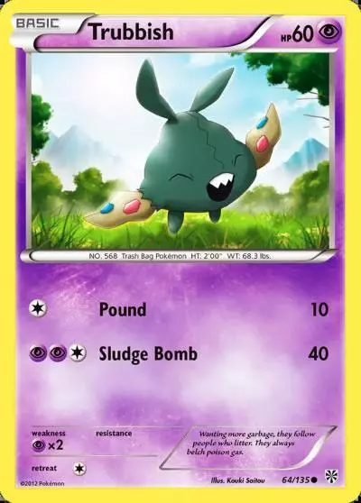 Trubbish 64/135 Plasma Storm Pokemon card