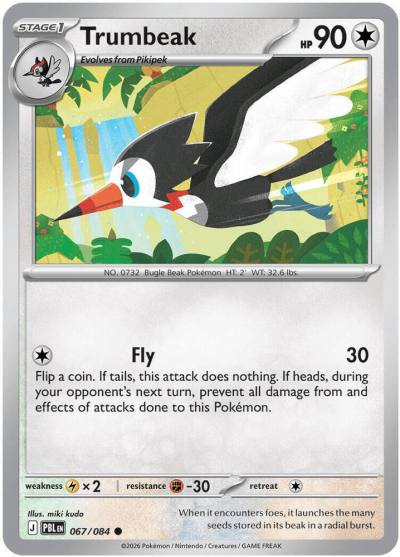 Trumbeak 67/84 Pitch Black Pokemon card