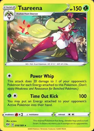 Tsareena 16/189 Darkness Ablaze Pokemon card