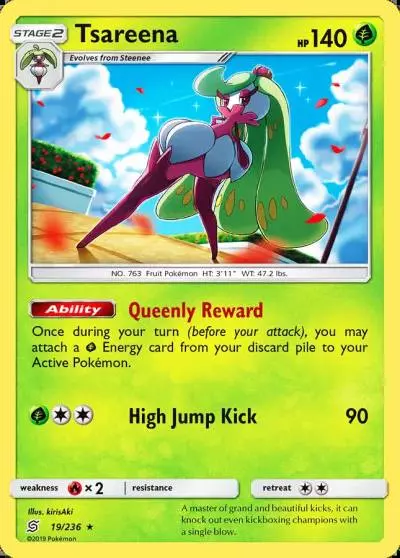 Tsareena 19/236 Unified Minds Pokemon card