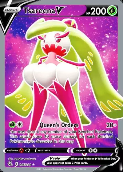 Tsareena V 246/264 Fusion Strike Pokemon card