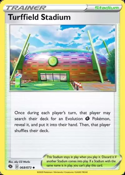 Turffield Stadium 68/73 Champion's Path Pokemon card