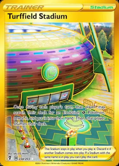 Turffield Stadium 234/203 Evolving Skies Pokemon card