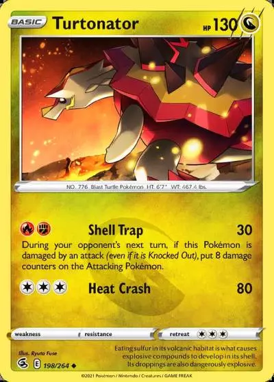 Turtonator 198/264 Fusion Strike Pokemon card