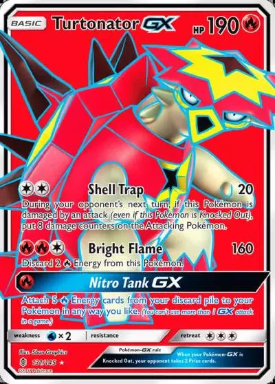 Turtonator-GX 131/145 Guardians Rising Pokemon card