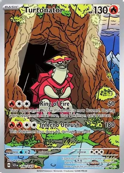 Turtonator 146/142 Stellar Crown Pokemon card